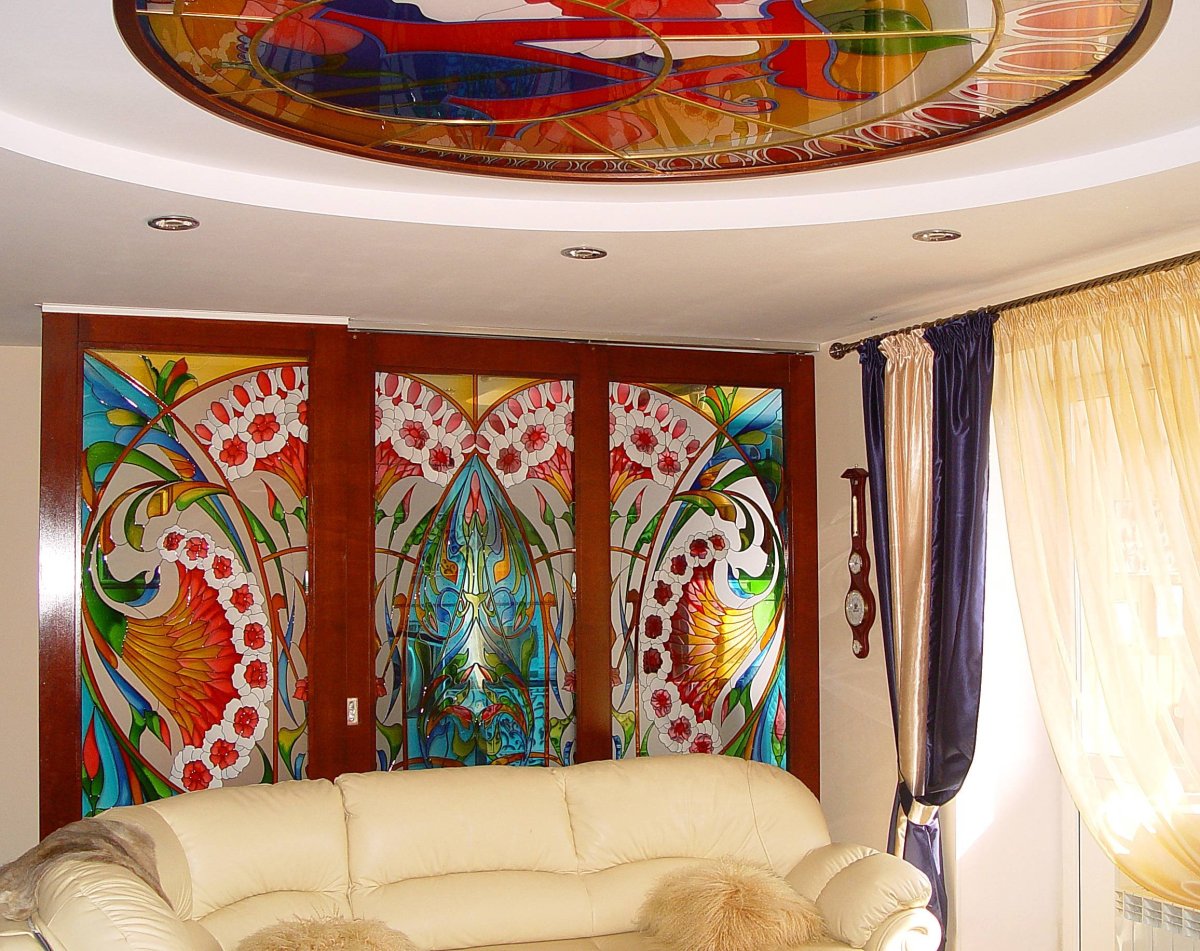 Стеклянное панно