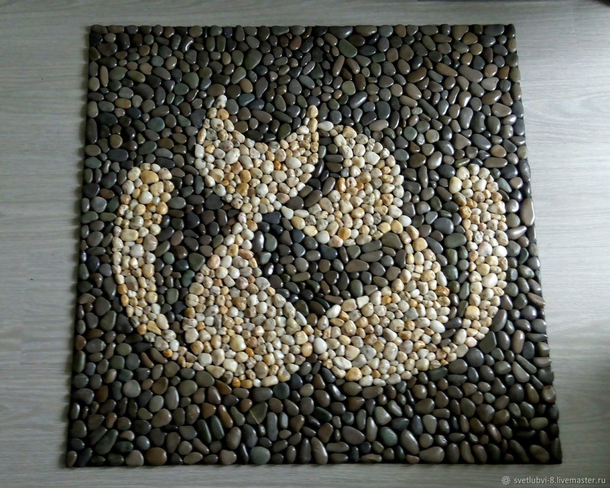 Коврик из гальки для ванной
