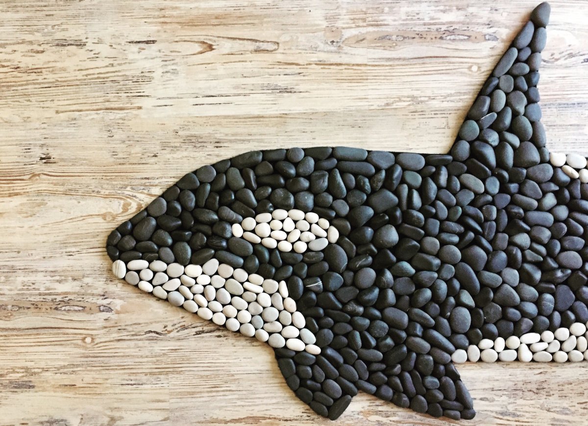 Панно из гальки