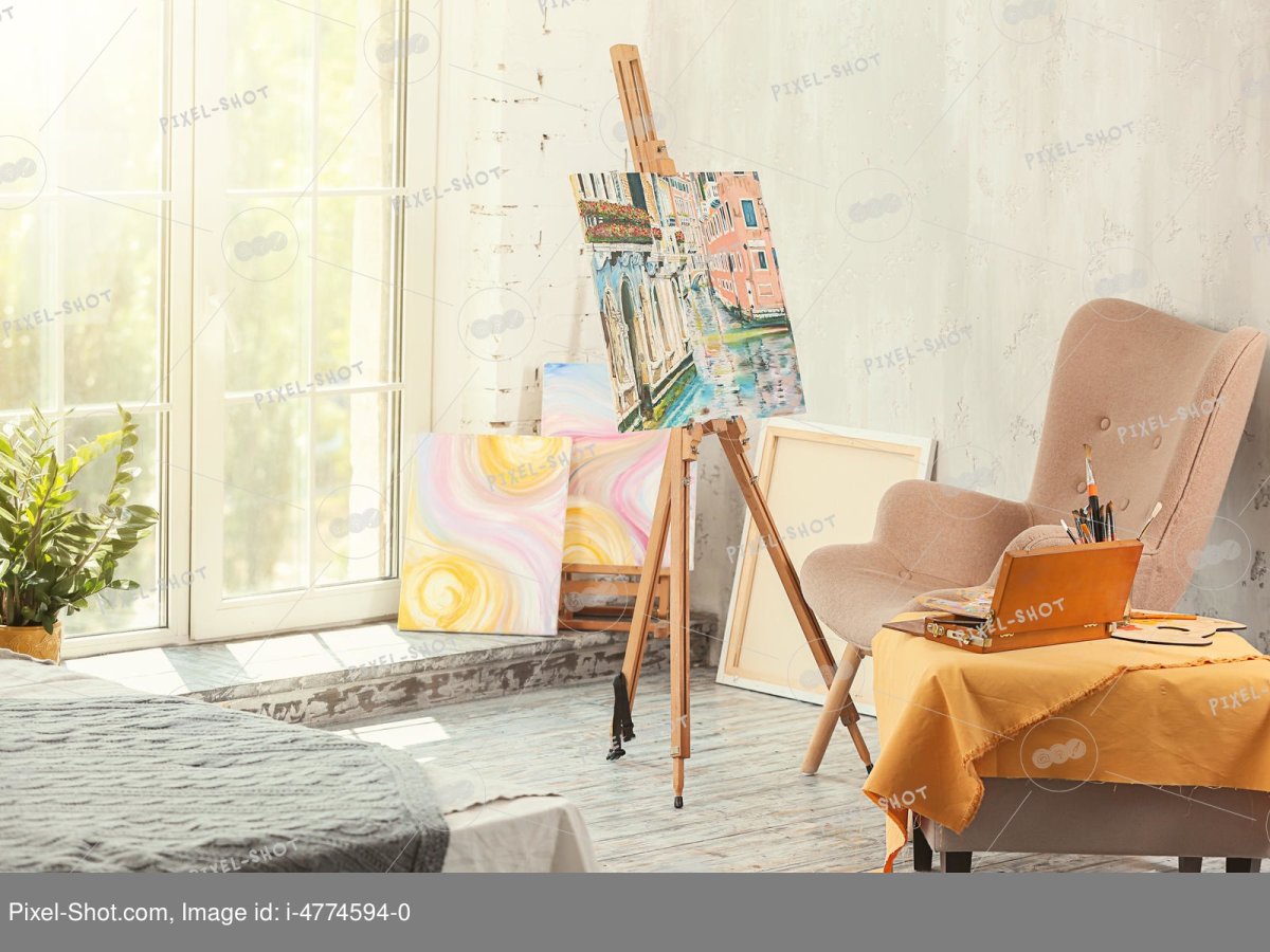 Мастерская художника мультяшная