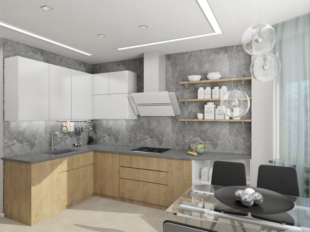 Декор для бело серой кухни