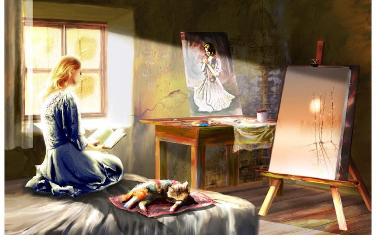 Мольберт в мастерской