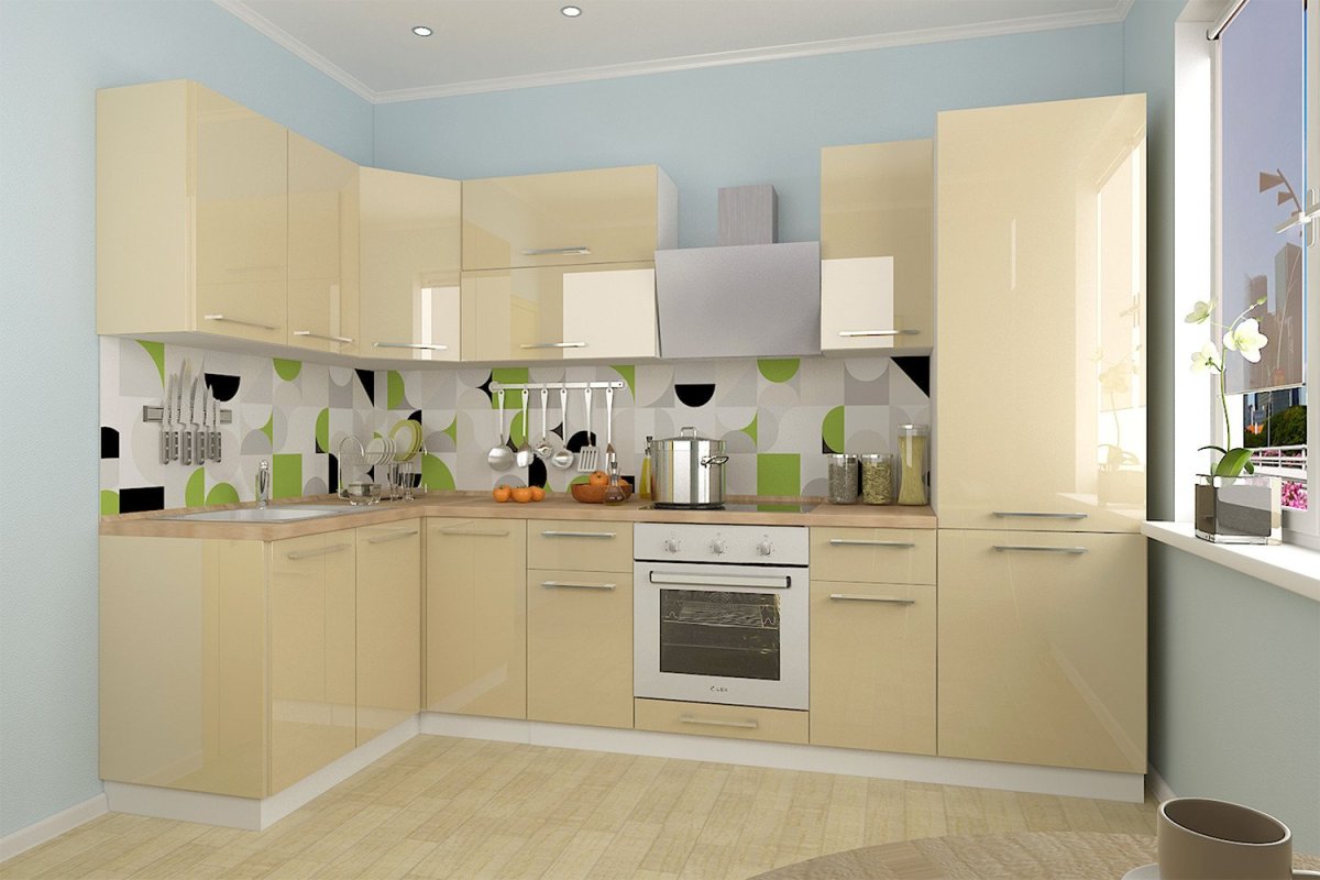 Кухня шампань глянец