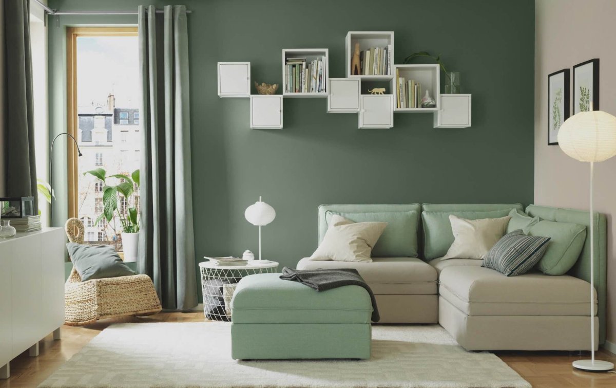 Серые стены в интерьере