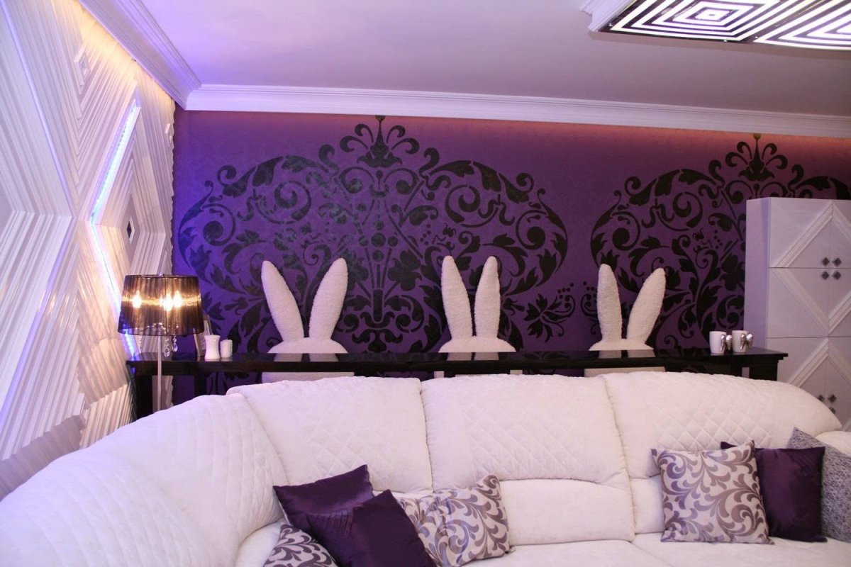 Сиреневый цвет в интерьере