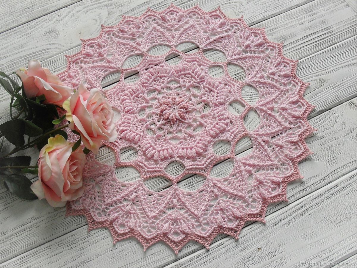 Объемные салфетки крючком
