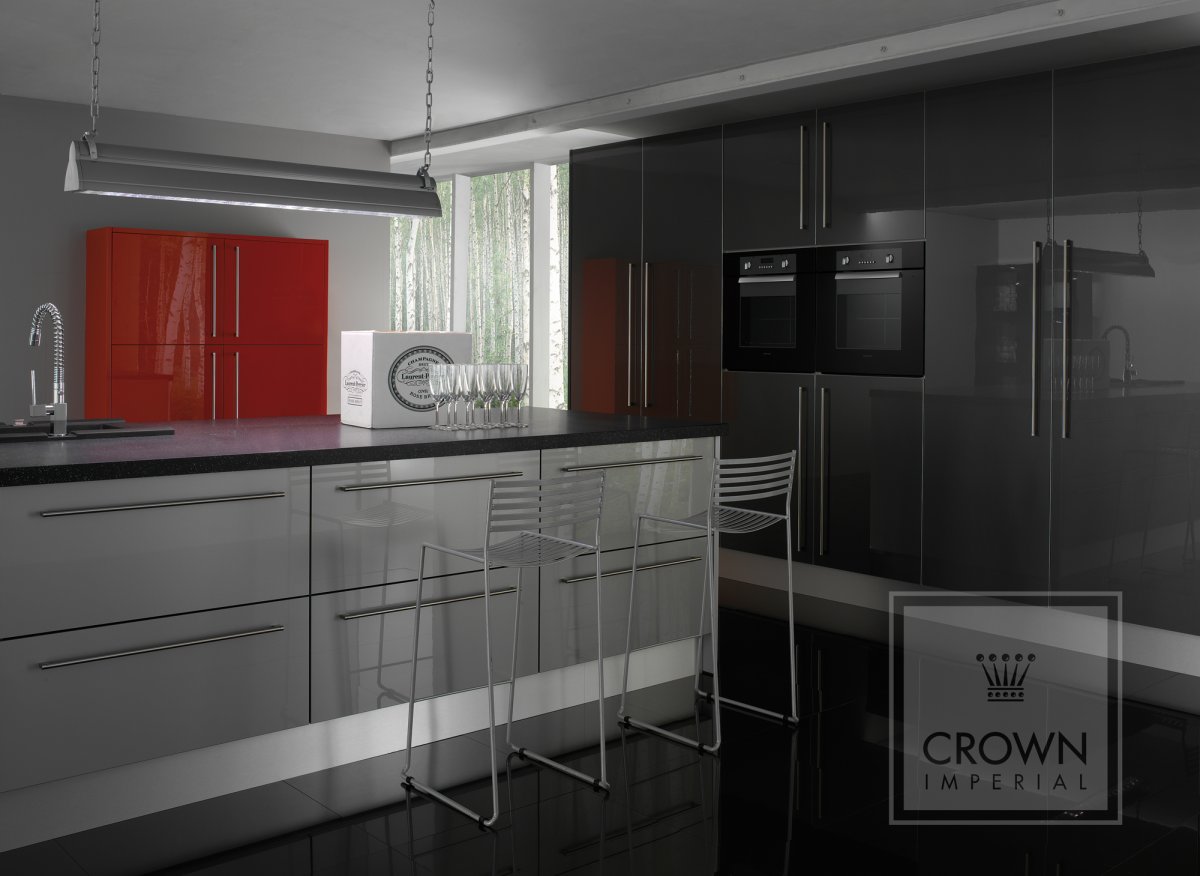 Кухня Валерия Сурская мебель антрацит