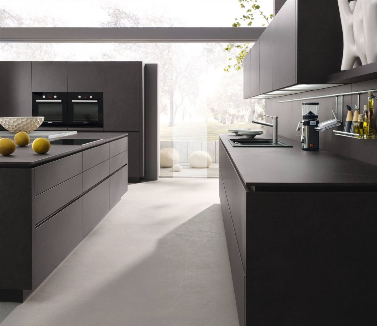 Антрацит в интерьере