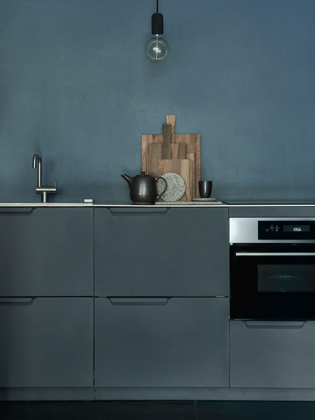 Кухня икеа антрацит