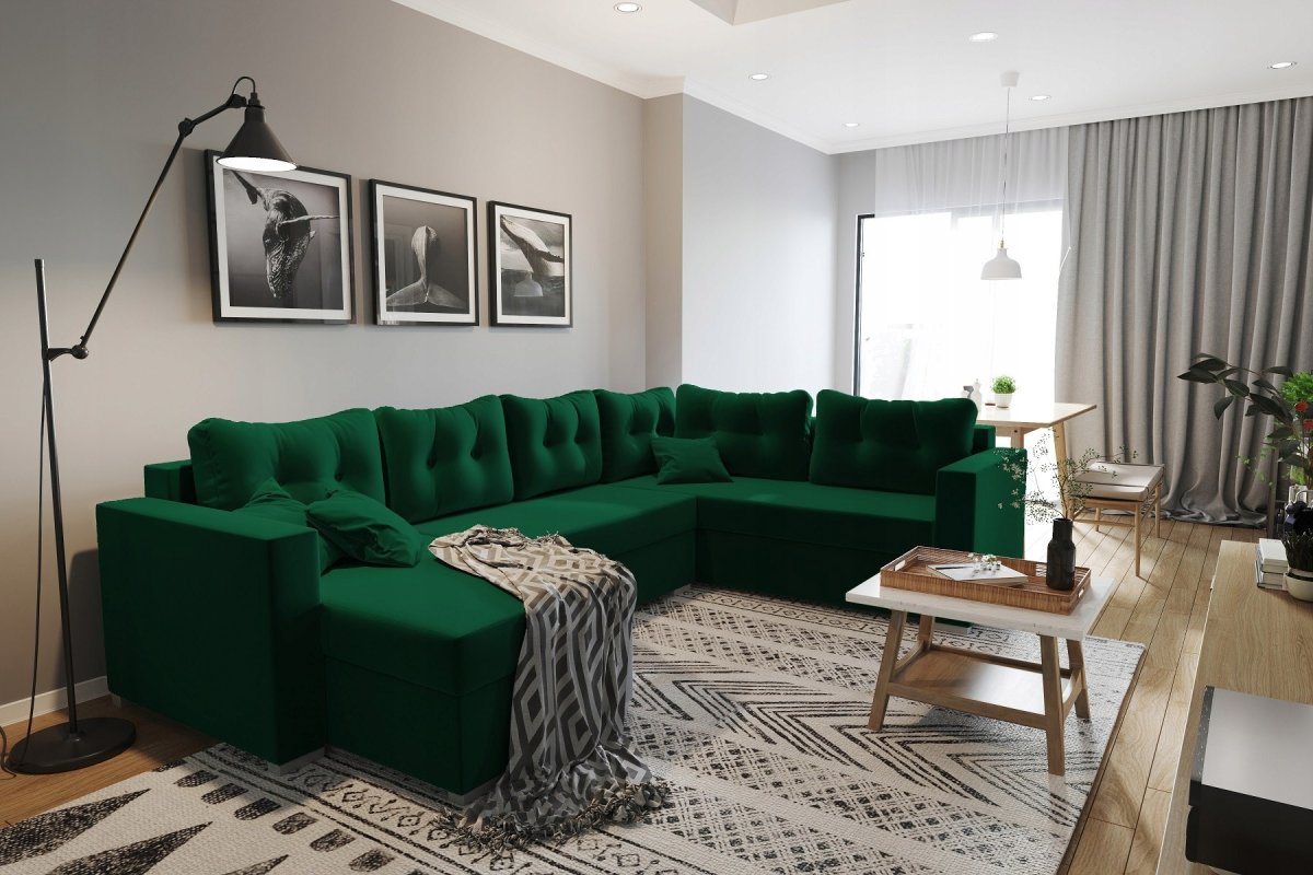 Диван Томас изумрудный