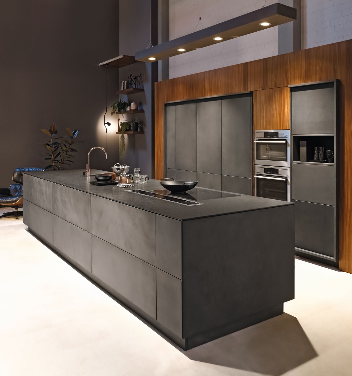 Современные кухни антрацит