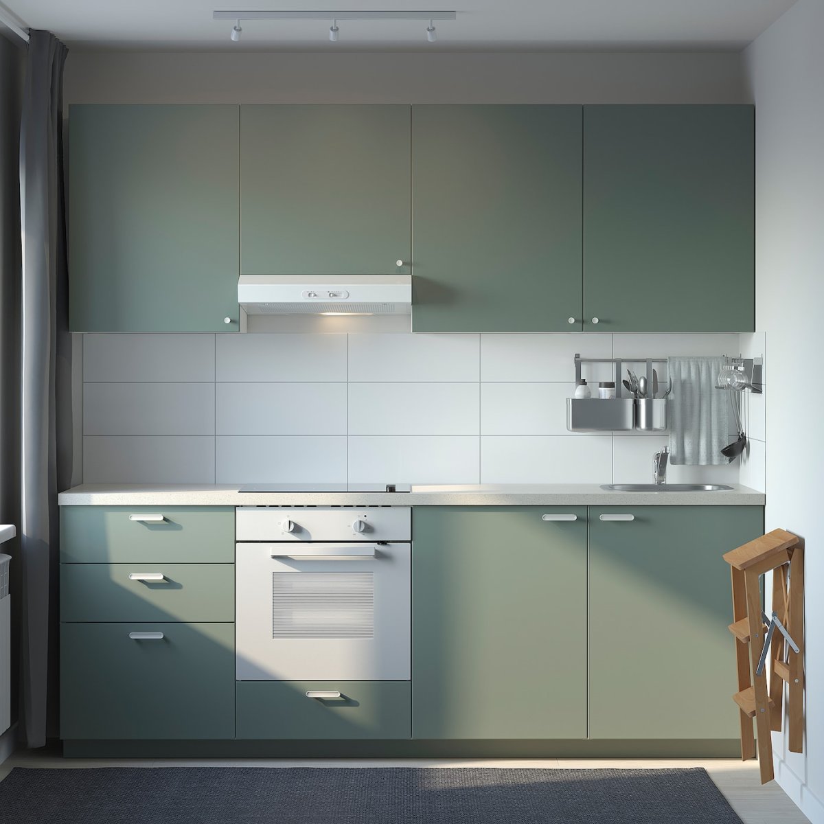 Кухня икеа серо зеленая бодарп