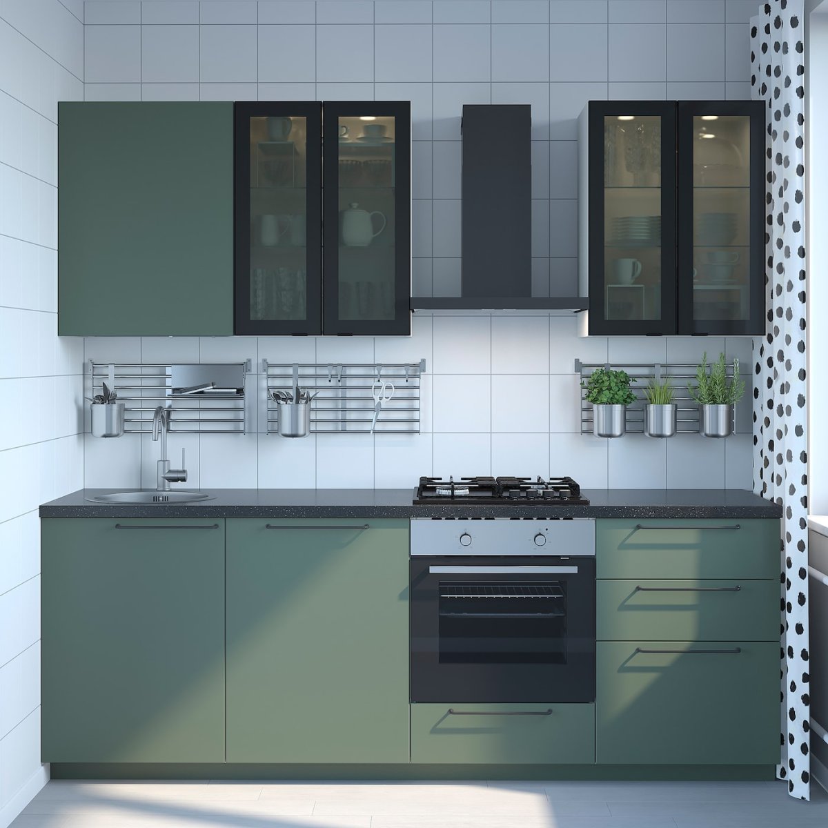 Кухня икеа бодарп зеленый