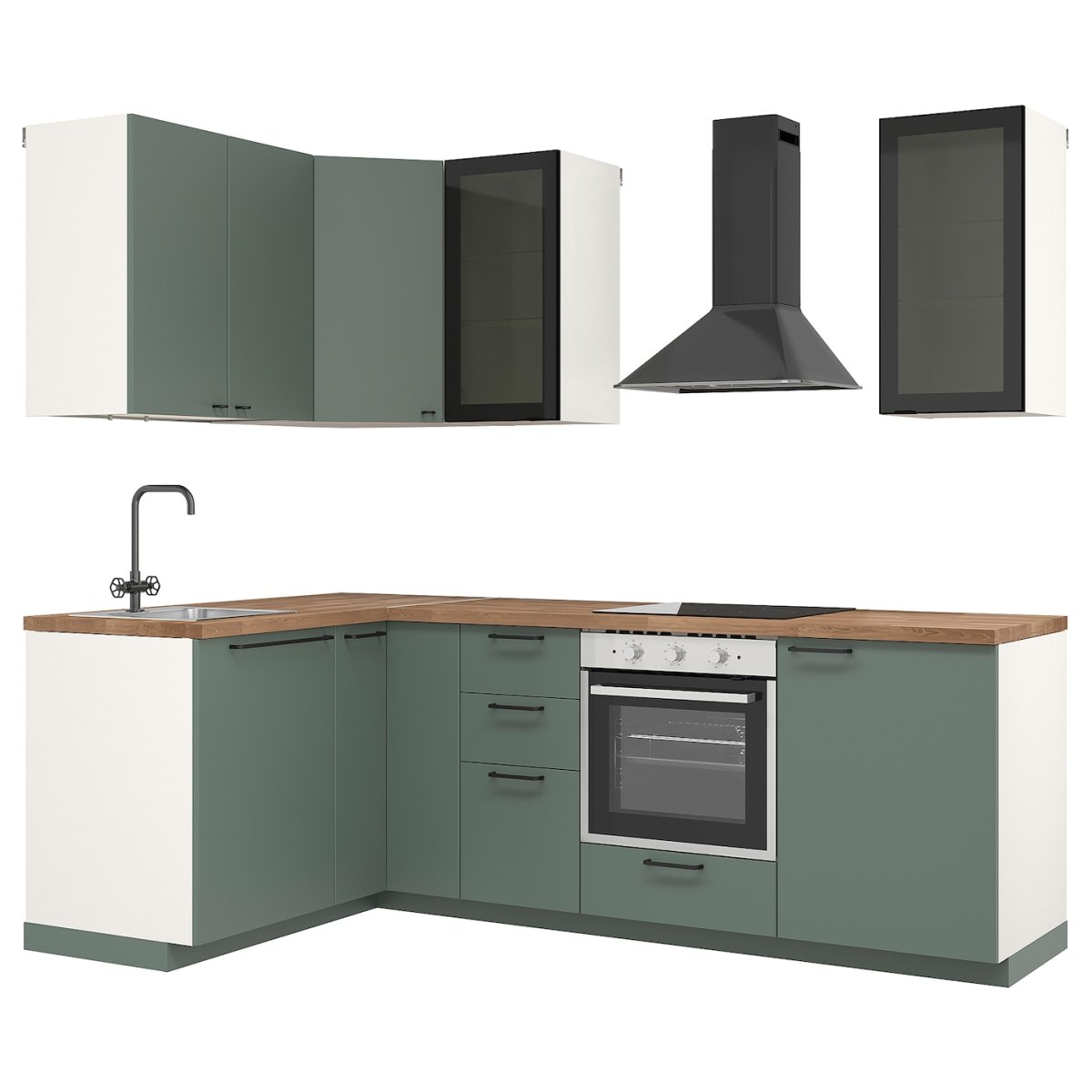 Икеа кухня метод серо зеленая