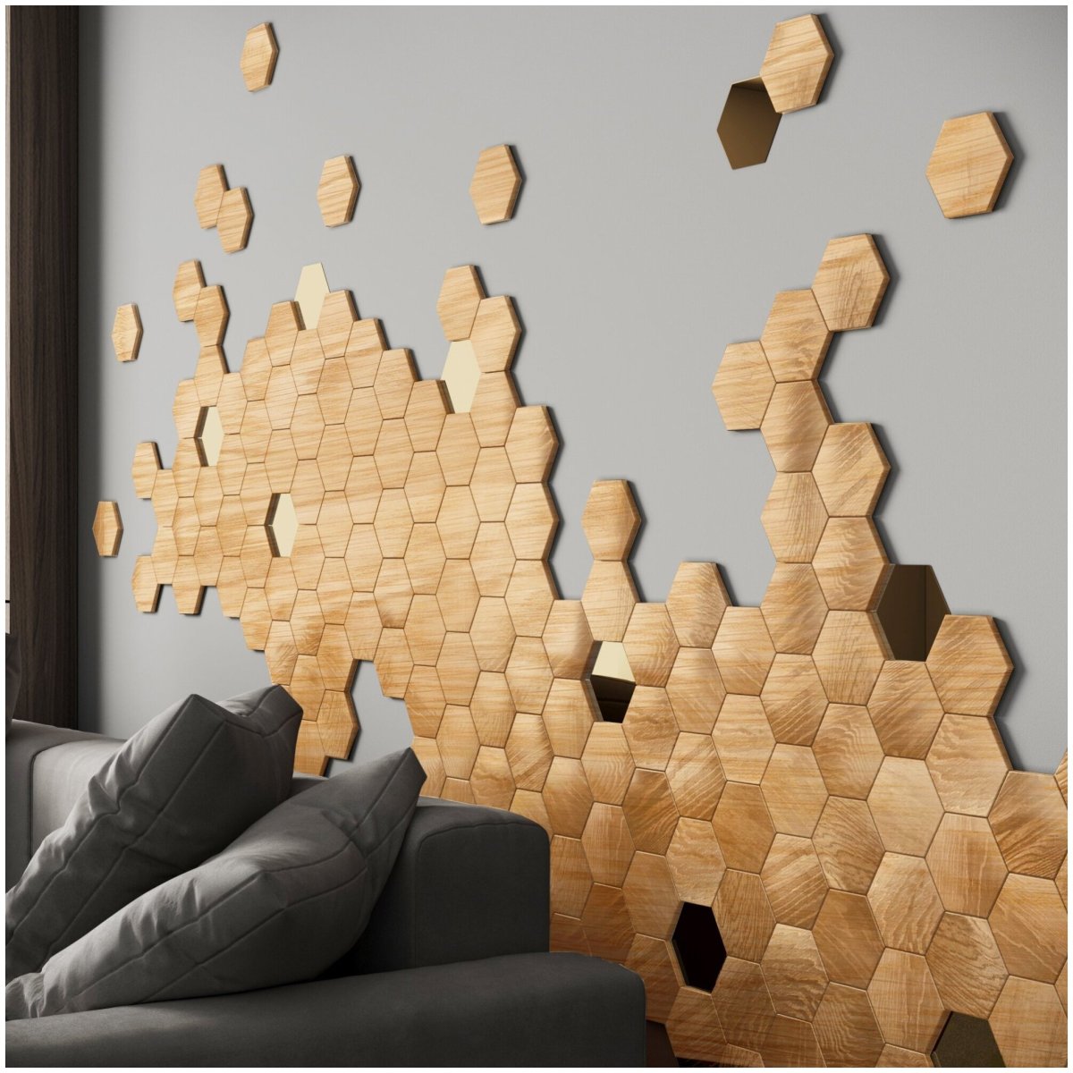 Декор стен деревом