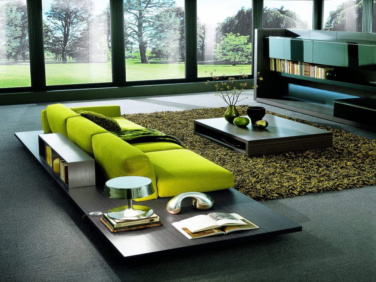 Диван черно белый