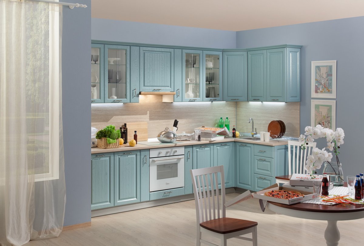 Кухни в стиле современная Неоклассика goluboy