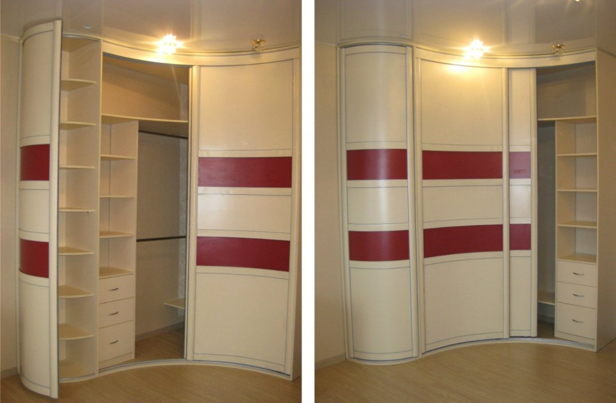 Радиусный шкаф для двоих детей