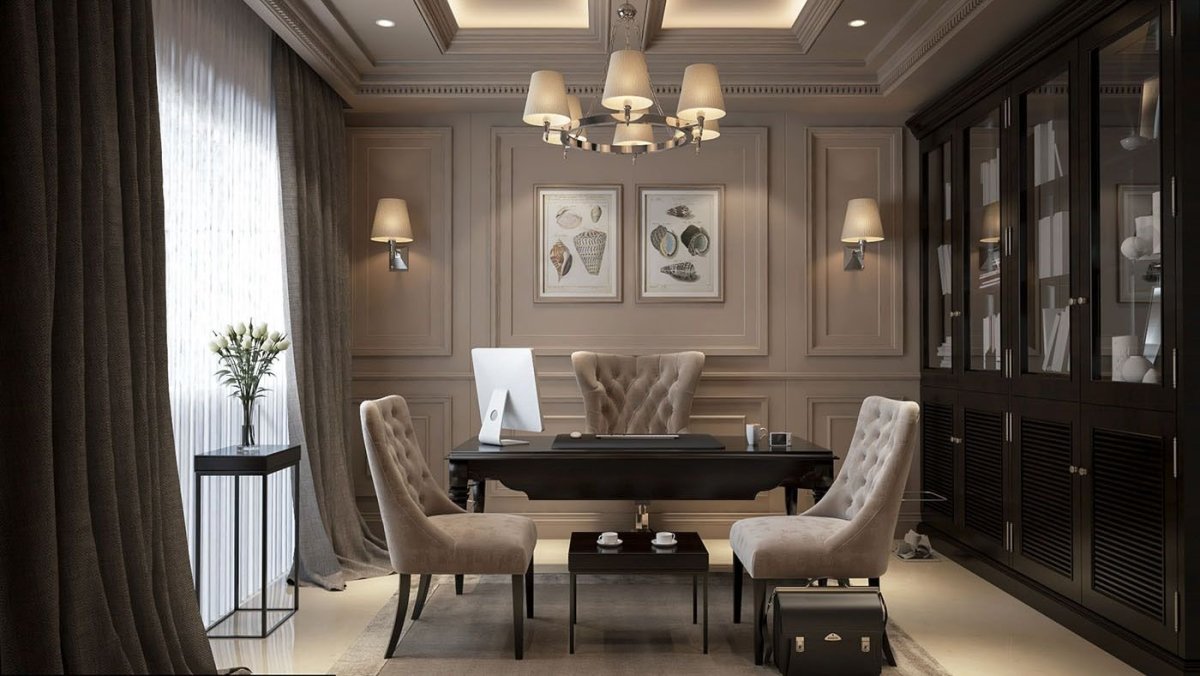 Интерьер кабинета в стиле Неоклассика
