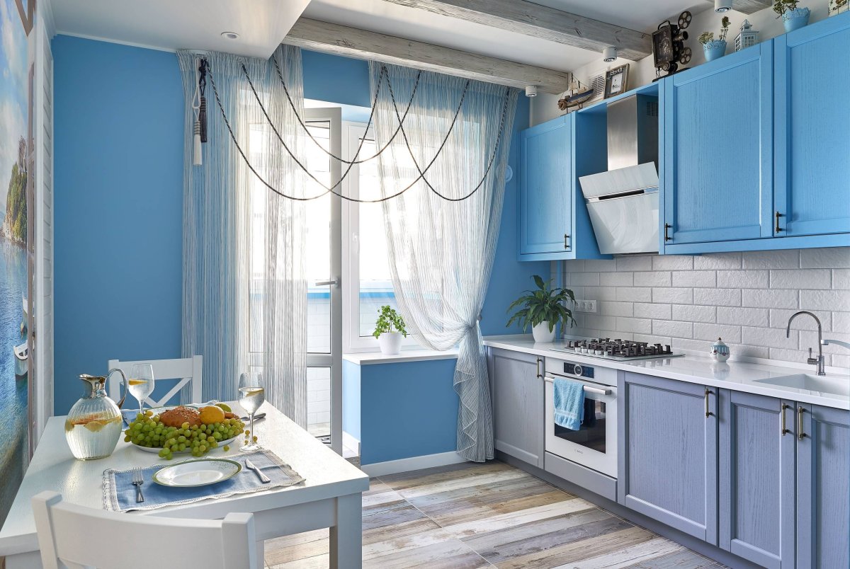 Кухня Сканди голубая