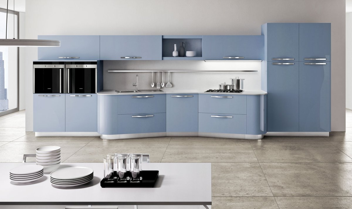 Кухня Сканди голубая