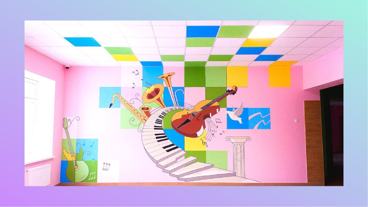 Украсить стену в офисе