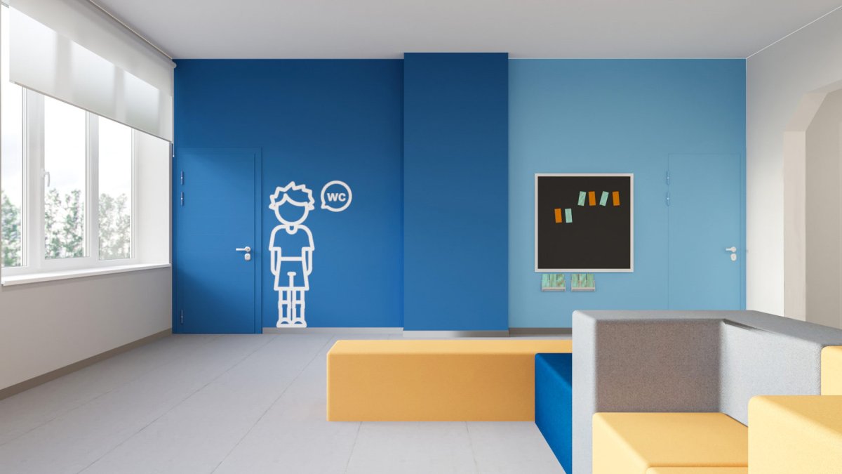 Интерьер стен школы