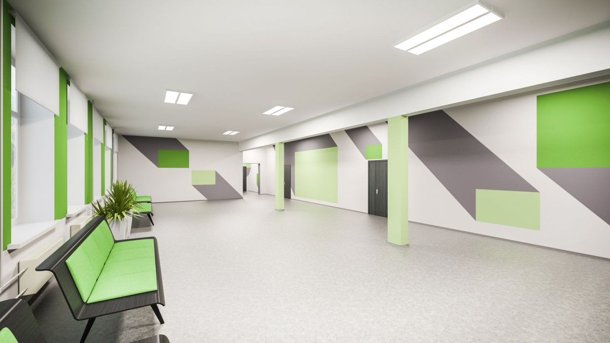 Оригинальные стены в школе