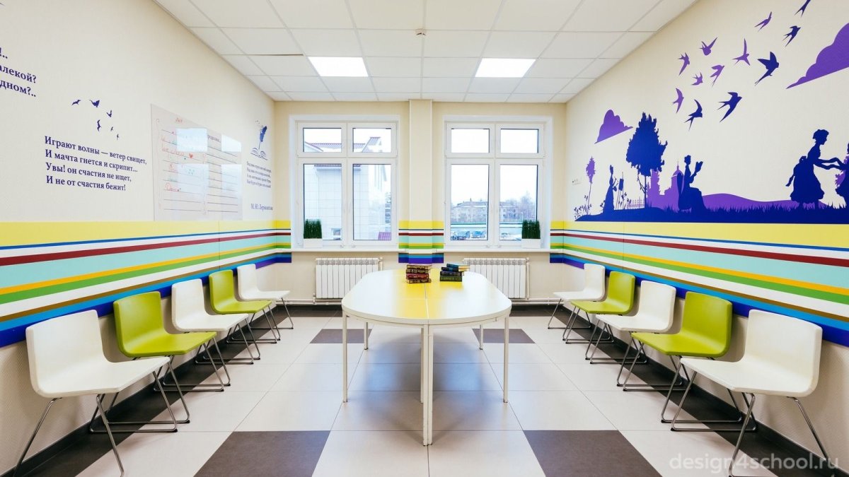 Современные стены в школе