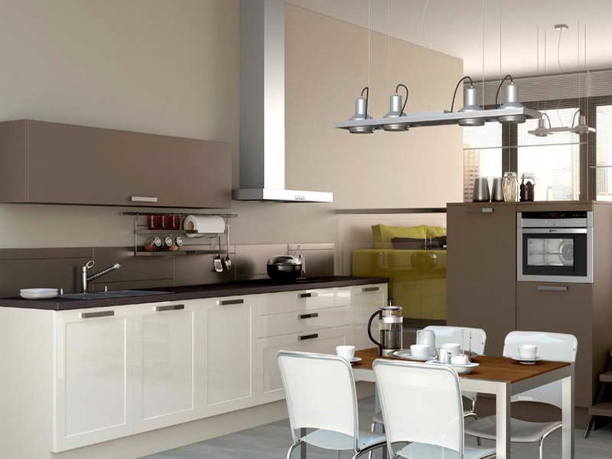 Кухня Сидак белый и капучино