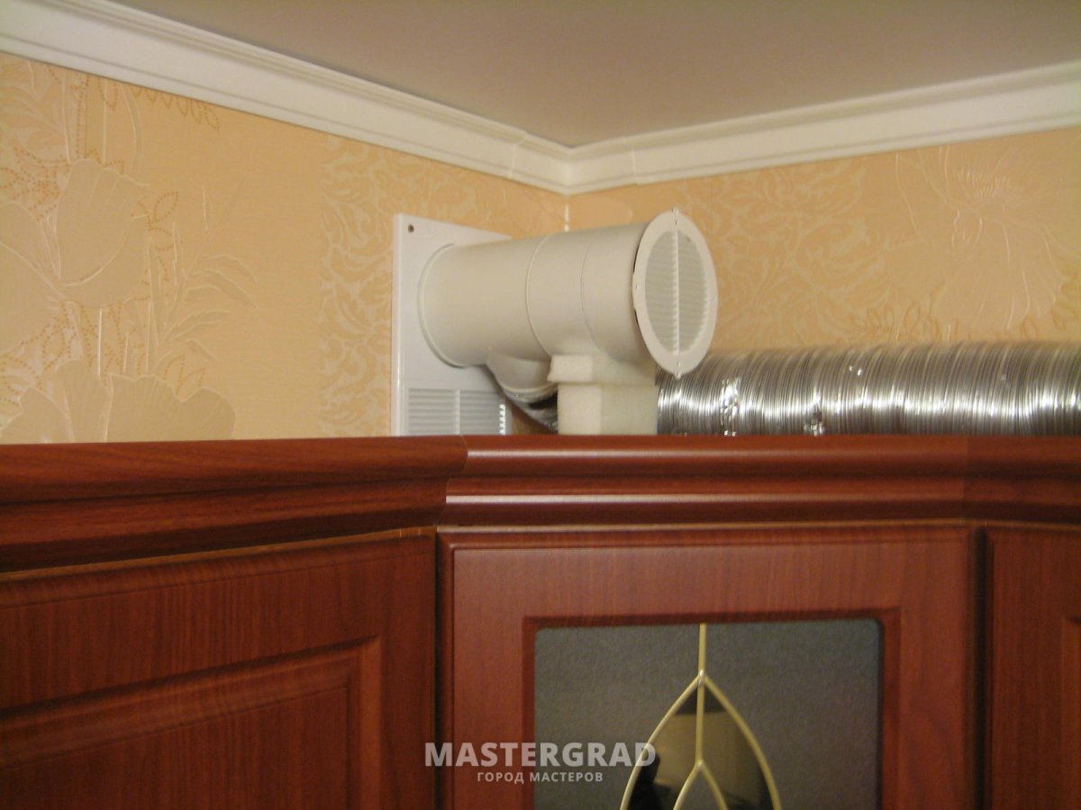Вытяжка для кухни с обратным клапаном для вентканала