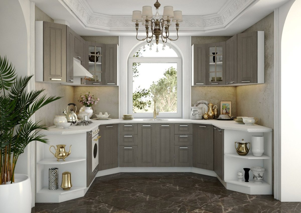 Белая кухня Неоклассика Slotex 2340