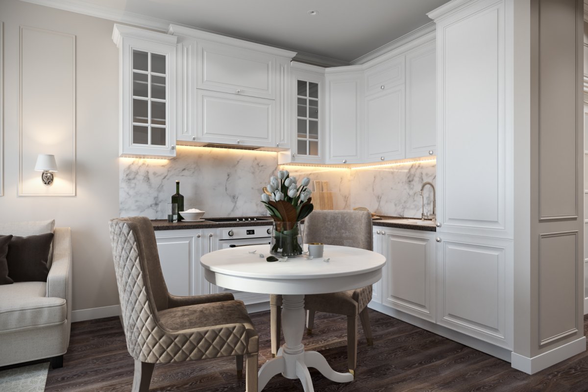 Кухня Неоклассика белая