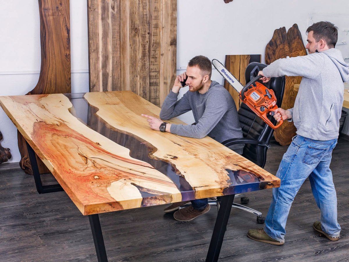 Стол из слэба "Live Edge"