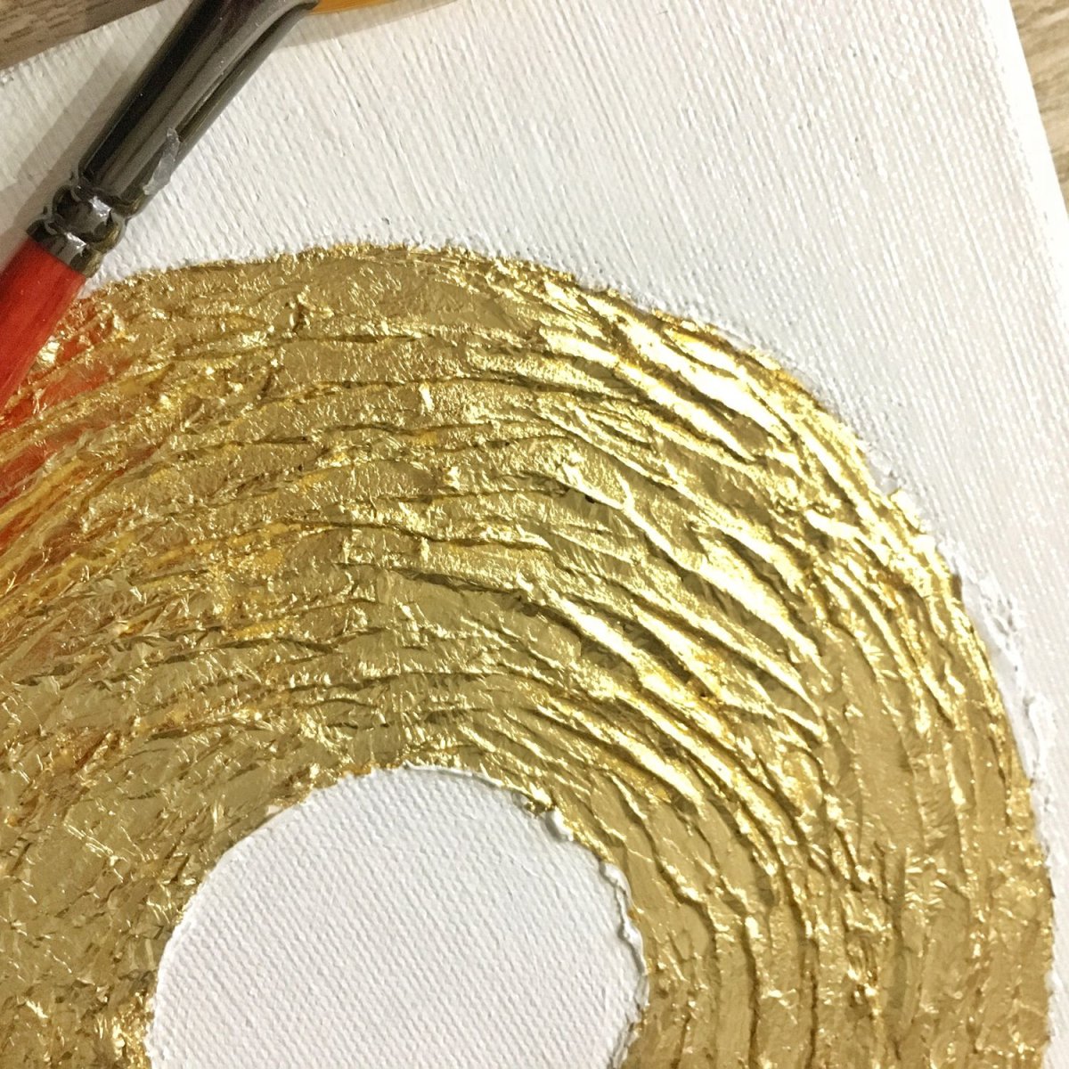 Поталь и текстурная паста