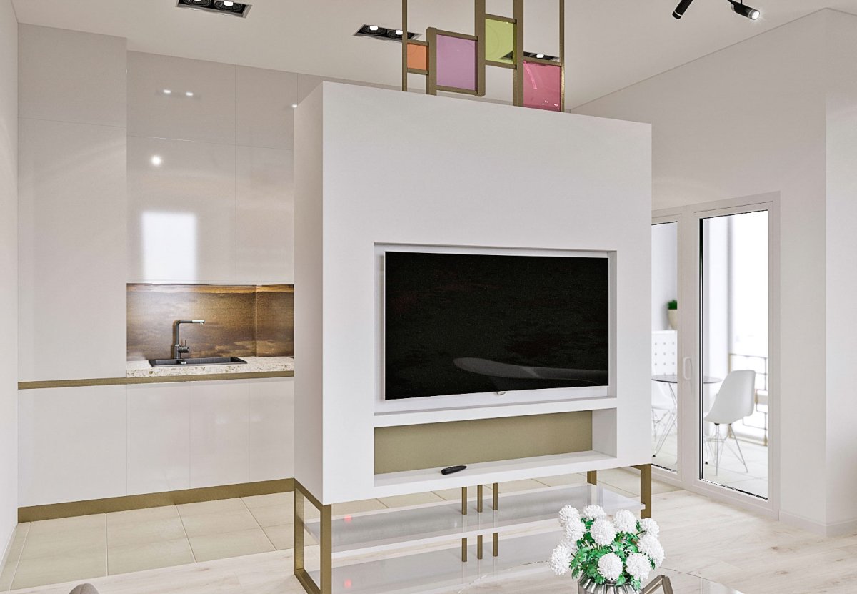 Телевизор на стене