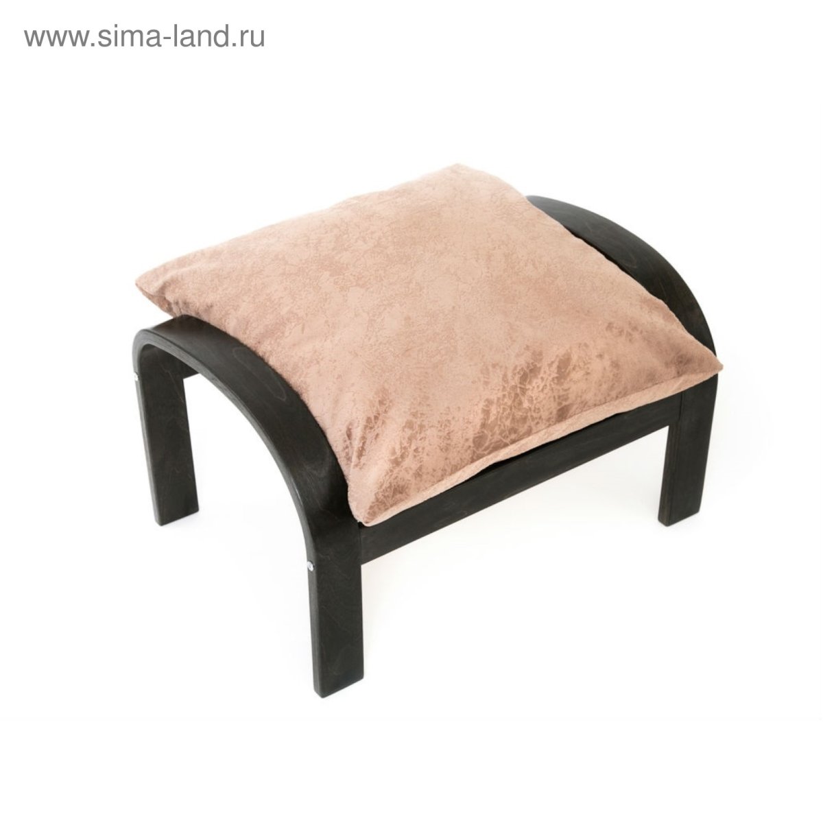 Пуф Онега ткань капучино, каркас венге