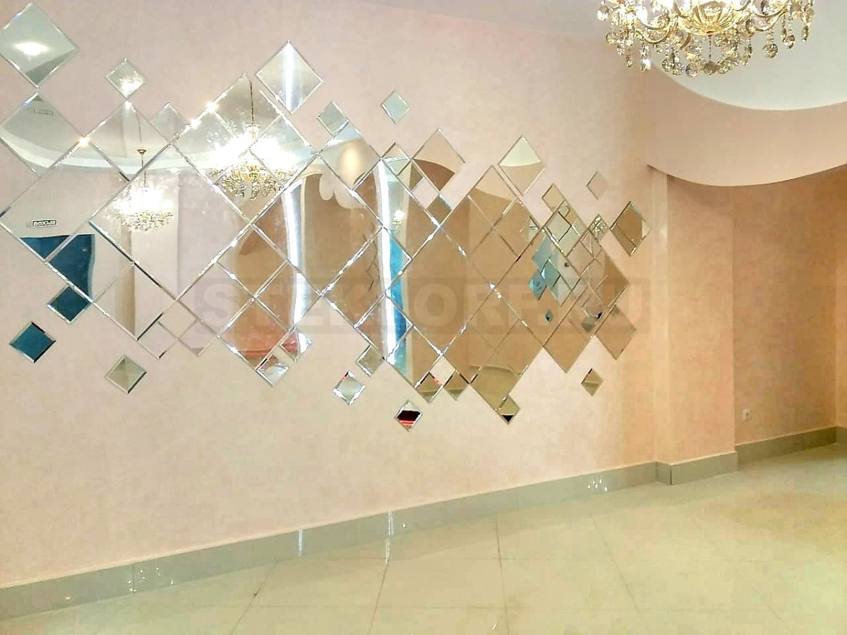 Панно на стену из зеркальной плитки