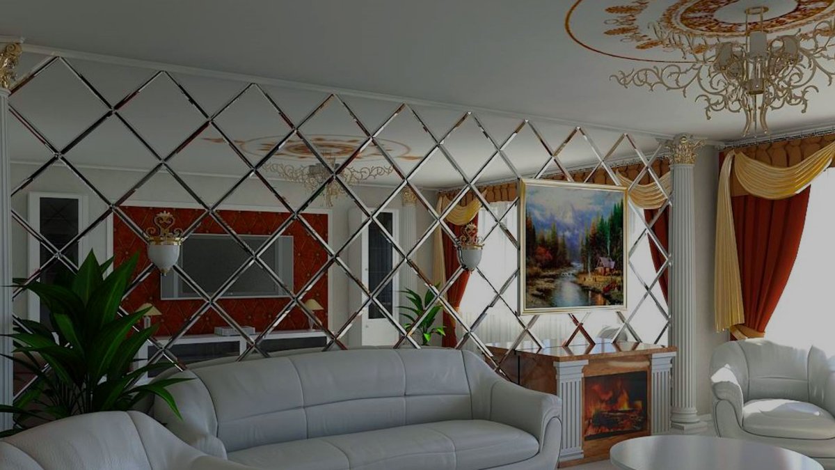 Зеркальное панно арт деко