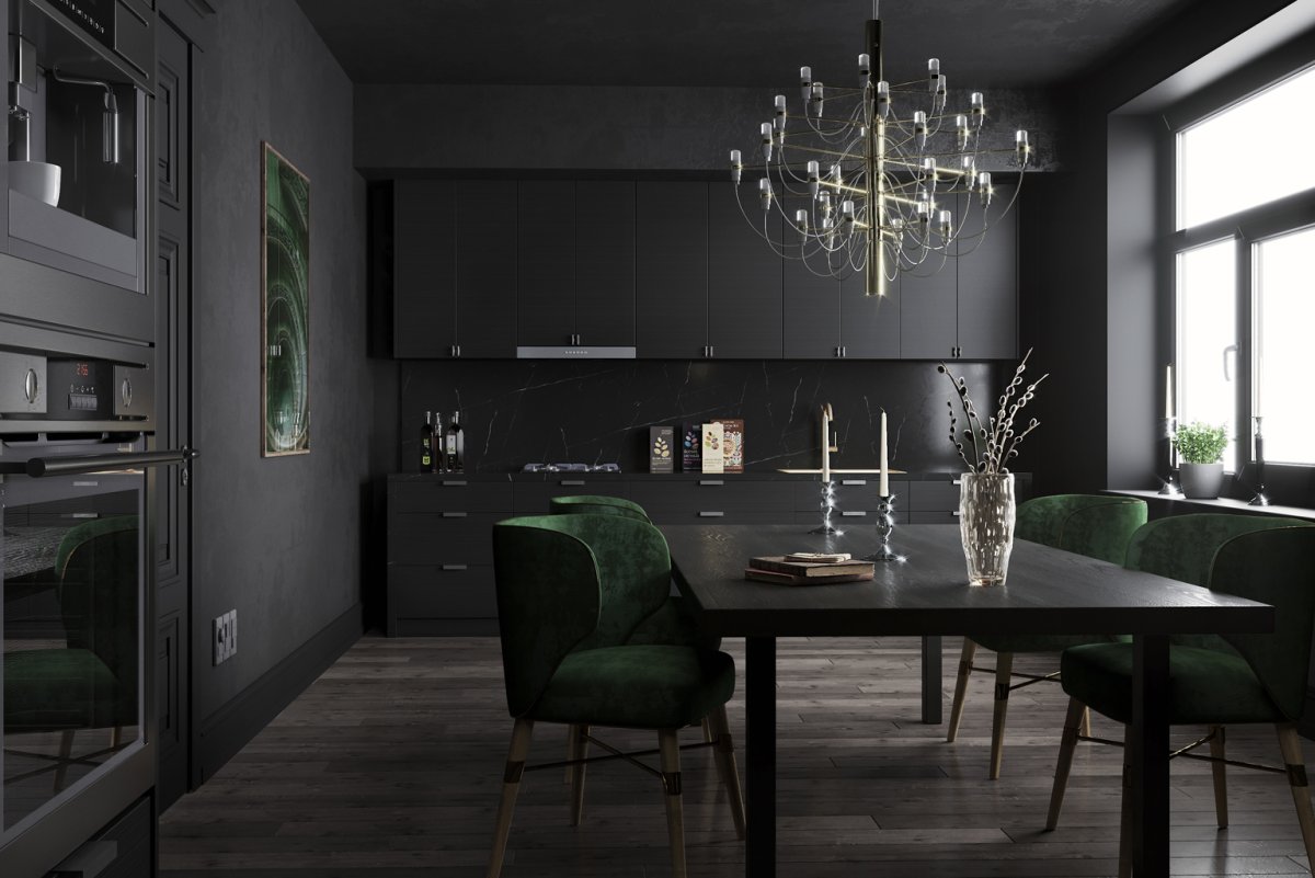 Spalni кухня тотал Блэк