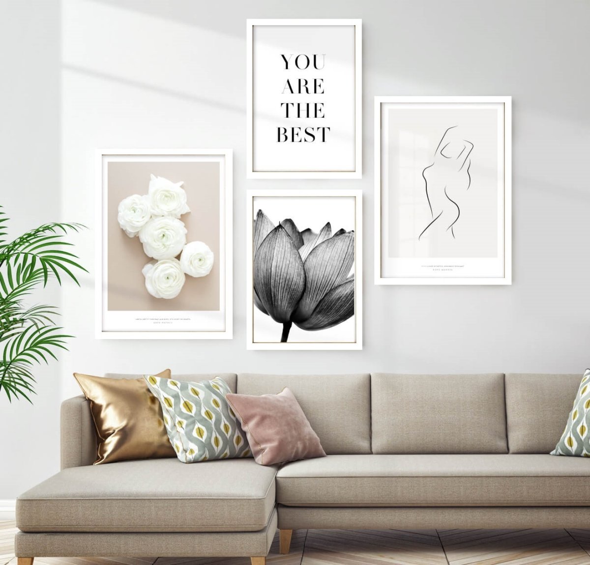 Растения Постер черно-белый