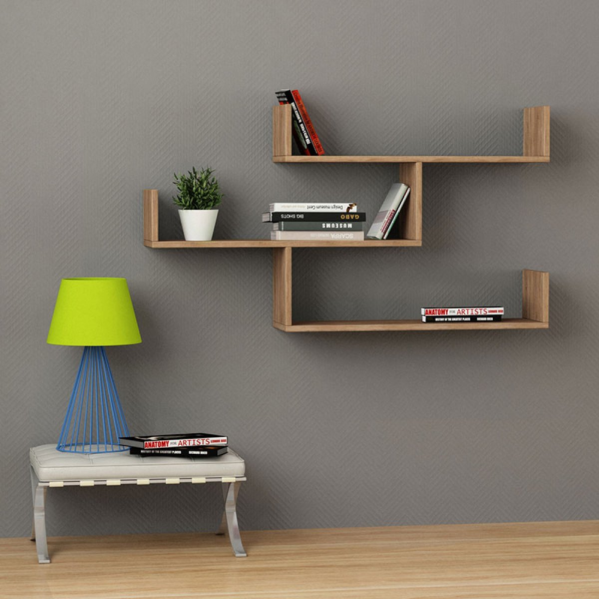Полка "Wall Shelf-s (bas WL-001)" белая
