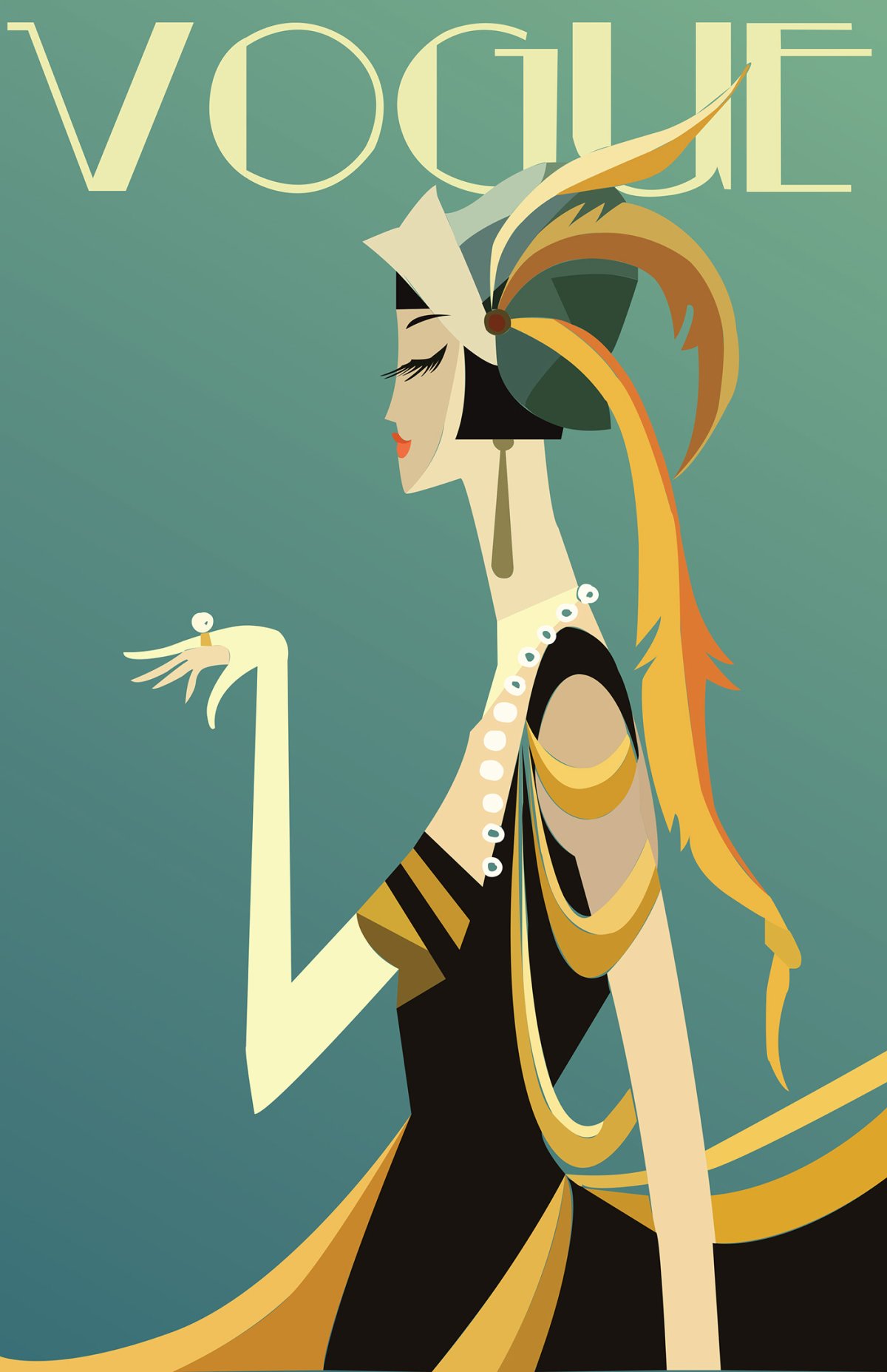 Постер Vogue арт деко