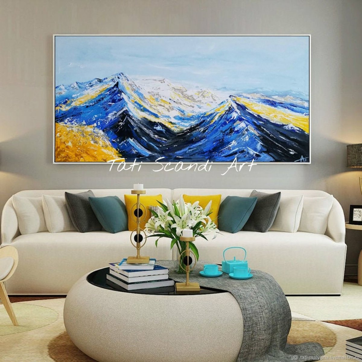 Абстрактная картина на холсте