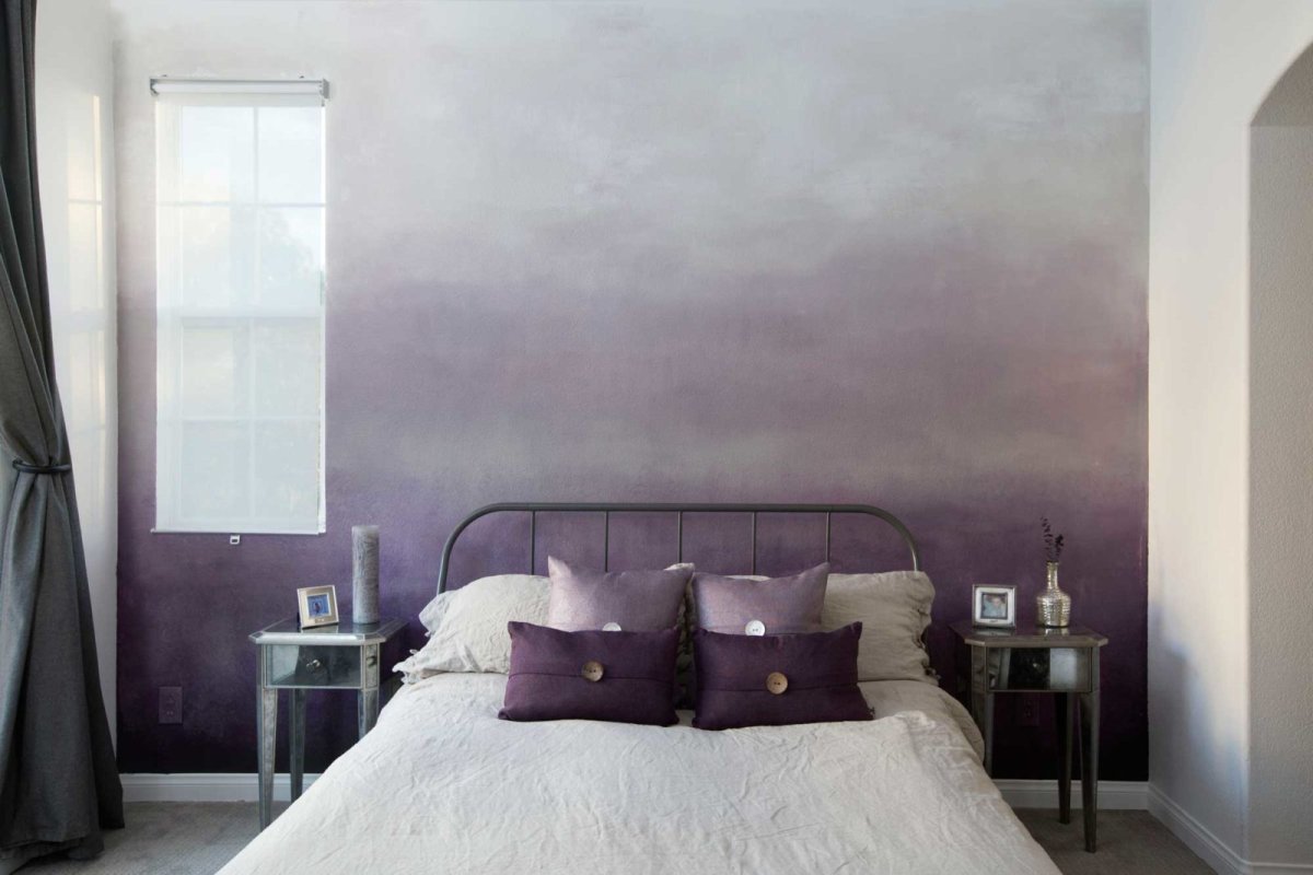 Сочетание синего и сиреневого в интерьере