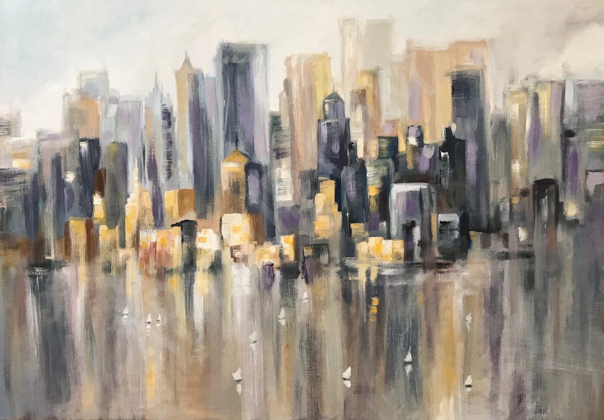 Абстракция маслом сцена искусство