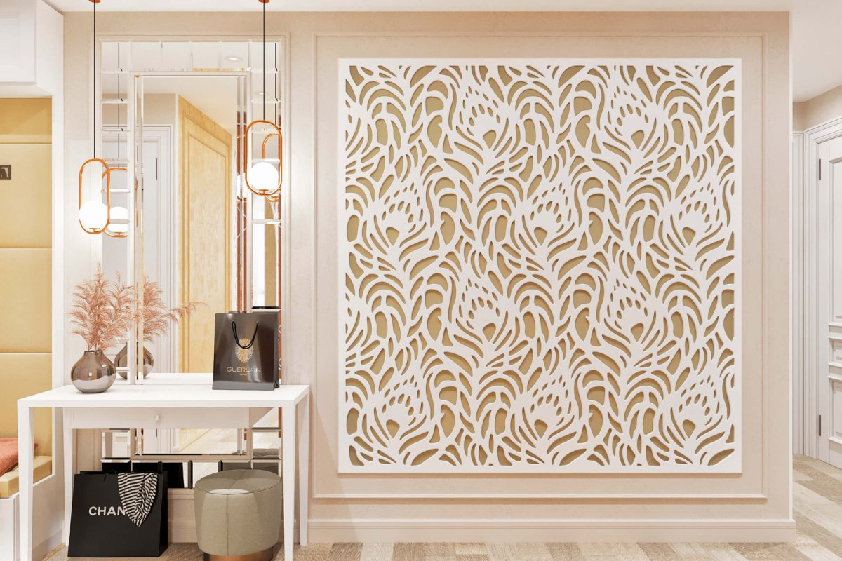 Резная перегородка для зонирования комнаты