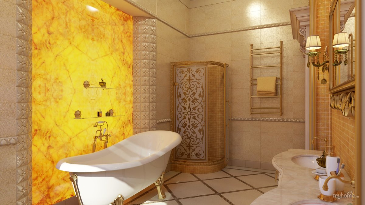 Белая кухня с мрамором в интерьере