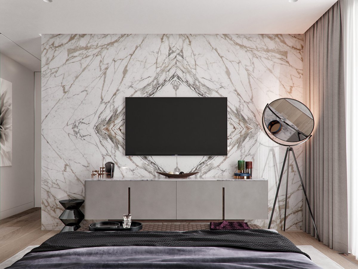 ДРЕВ И МРАМОРВ интерьере квартиры