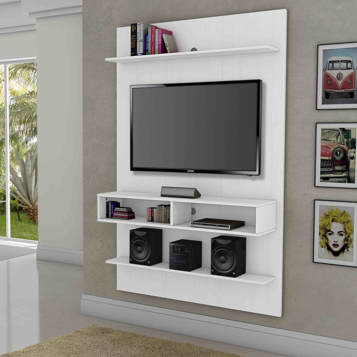 Мебель для скрытия проводов от телевизора на стену